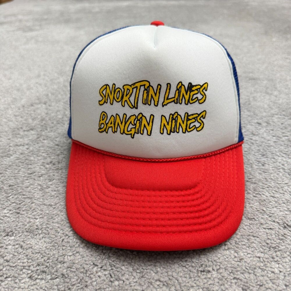 Nissun Snortin Lines Bangin Nines Colorblock Trucker Mesh Back Hat Mens OSFM